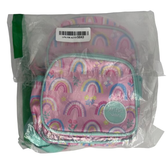 Milasies‎ Toddler Rainbow Print Backpack Pink Multicolor Rainbows Adjustable - Picture 5 of 9